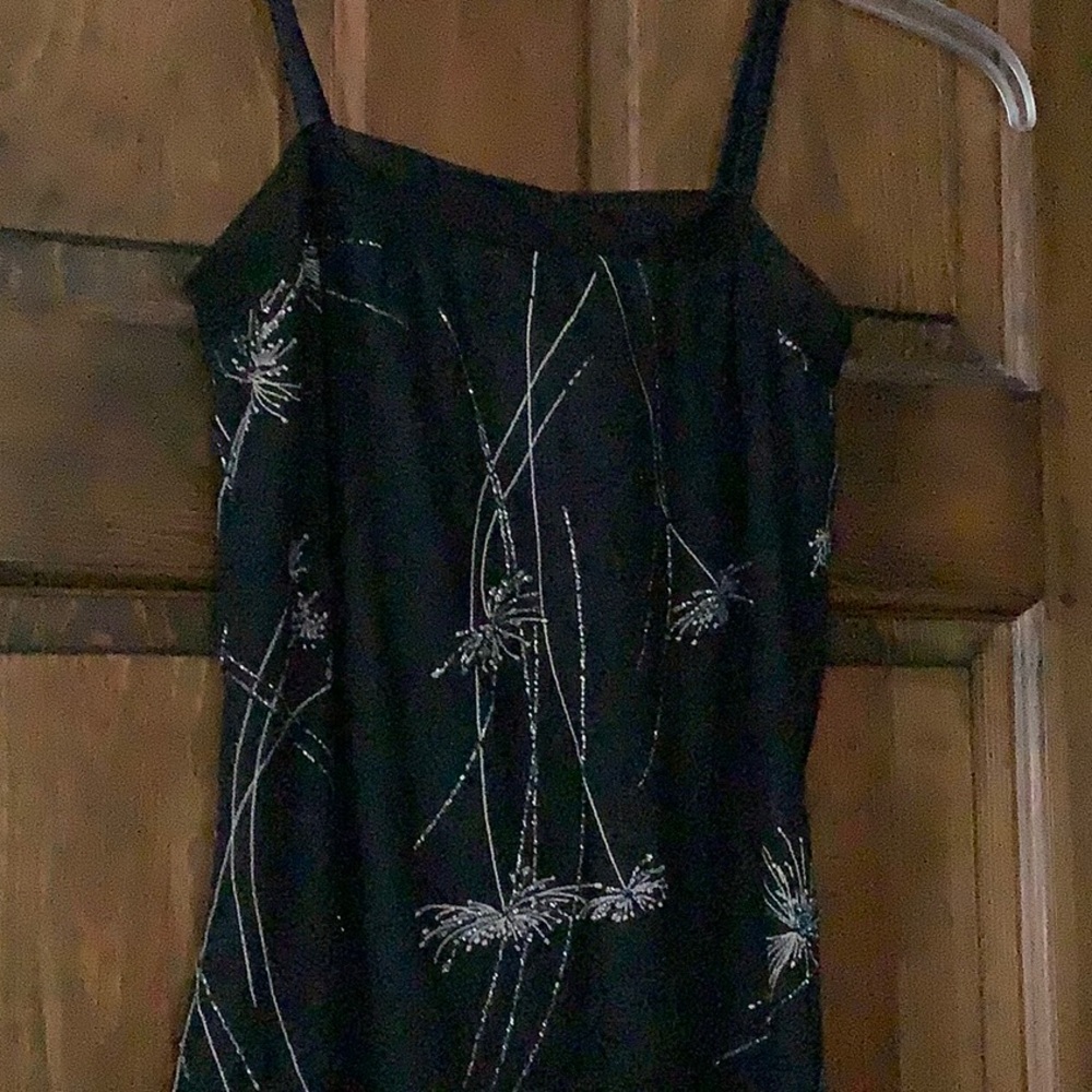 Black and silver spaghetti strap dress. Size m